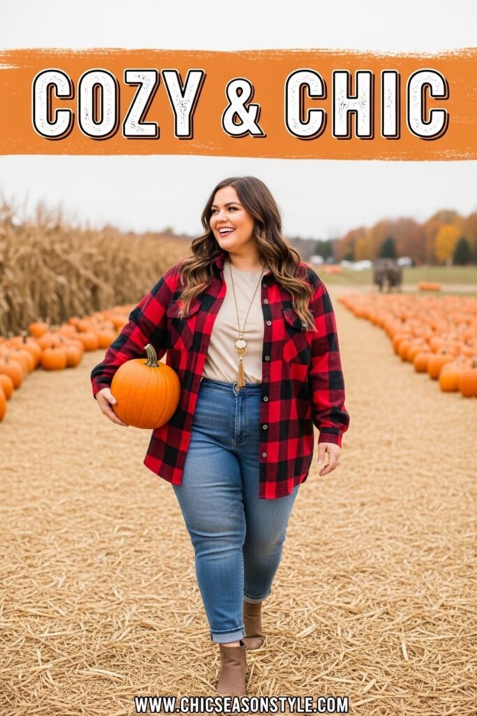 Plus Size Flannel Fall Outfits 14 Cozy & Chic Looks