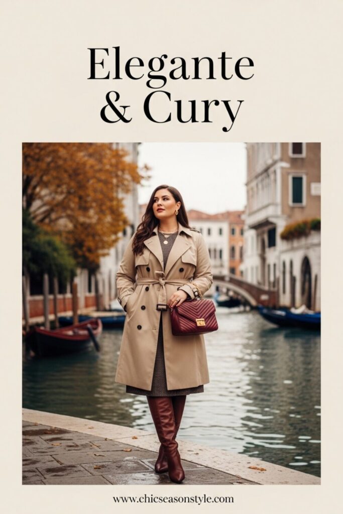 12 Plus Size Italian Fall Outfits That Curvy Women Love 1 Plus Size Italian Fall Outfits 12 Elegant & Confident Looks