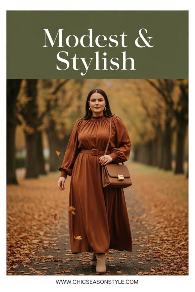 Plus Size Modest Fall Outfits 14 Elegant & Covered Looks