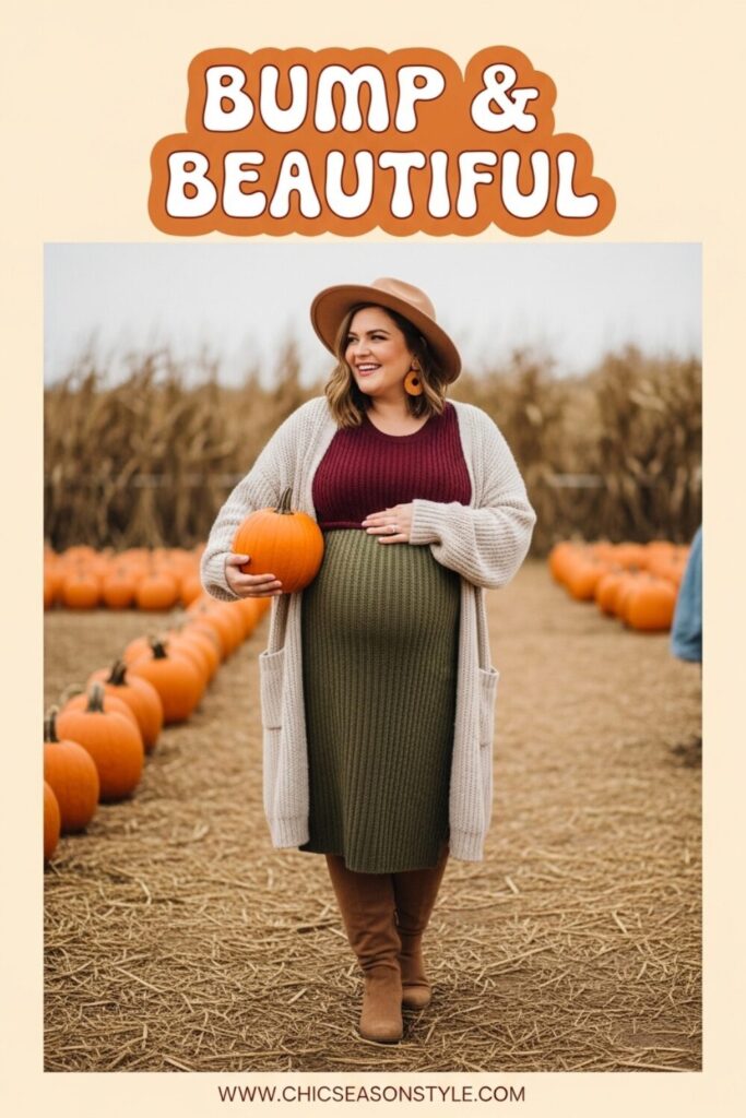 Plus Size Pregnant Fall Outfits 12 Bump-Friendly Looks