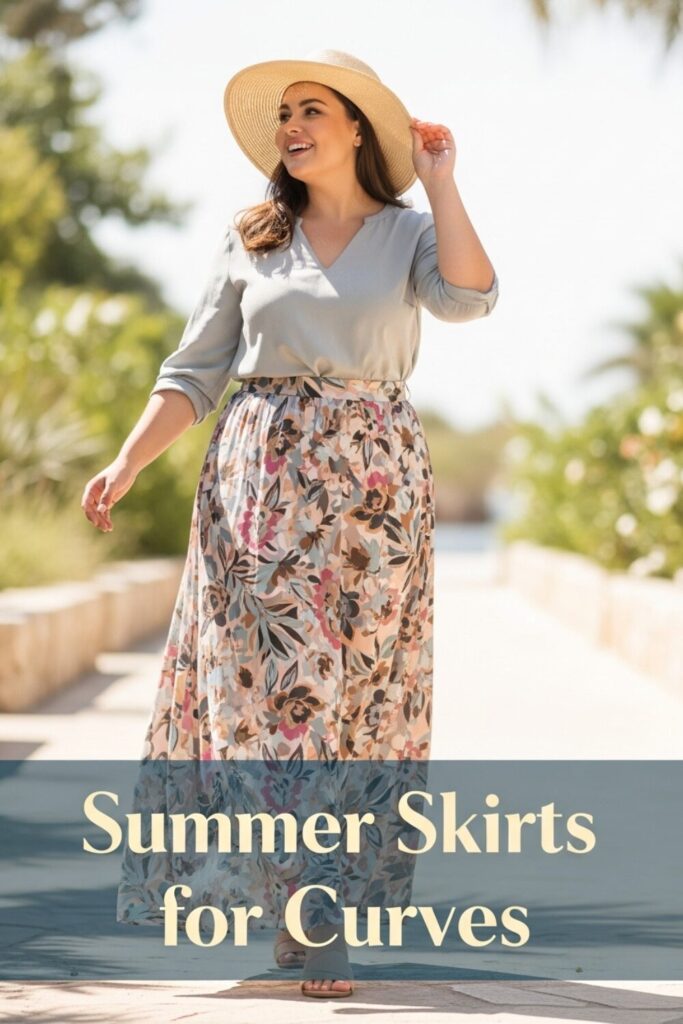 10 Stunning Plus Size Summer Long Skirt Outfits for Curvy Women 1 Plus Size Summer Long Skirt Outfit Ideas