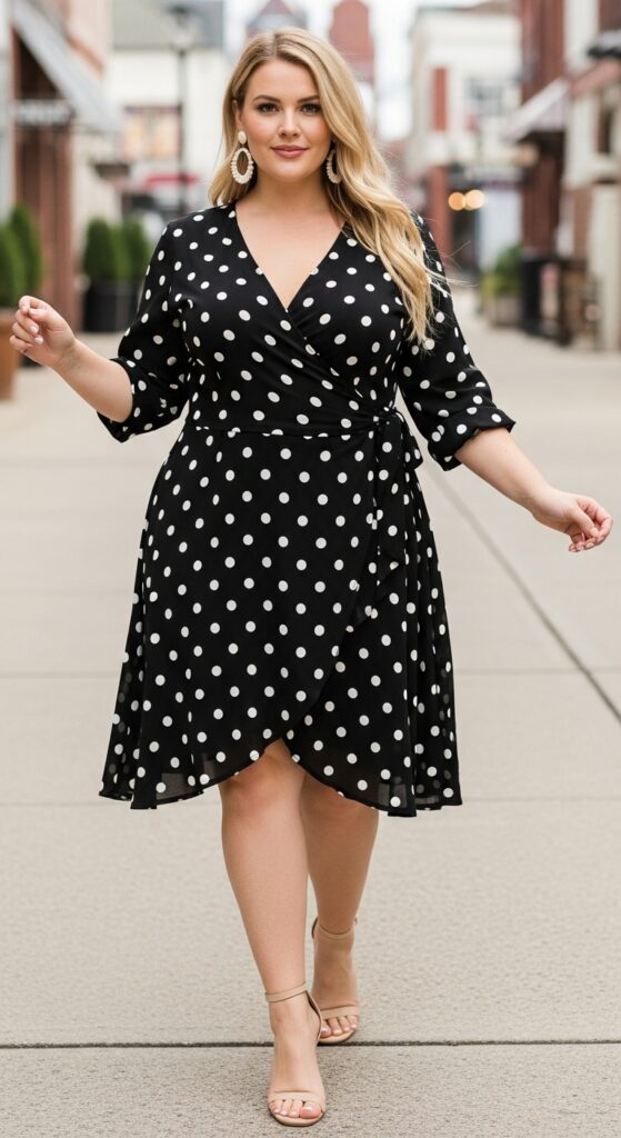 Polka Dot Wrap Dress