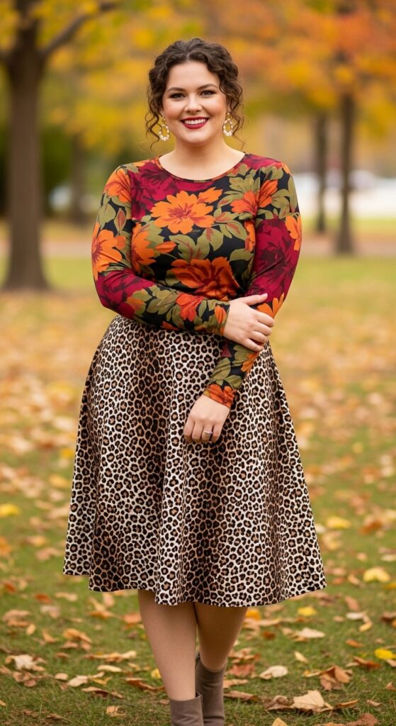 14 Plus Size Fall Birthday Outfits to Make You Feel Absolutely Radiant 14 Print Mixing Masterpiece
