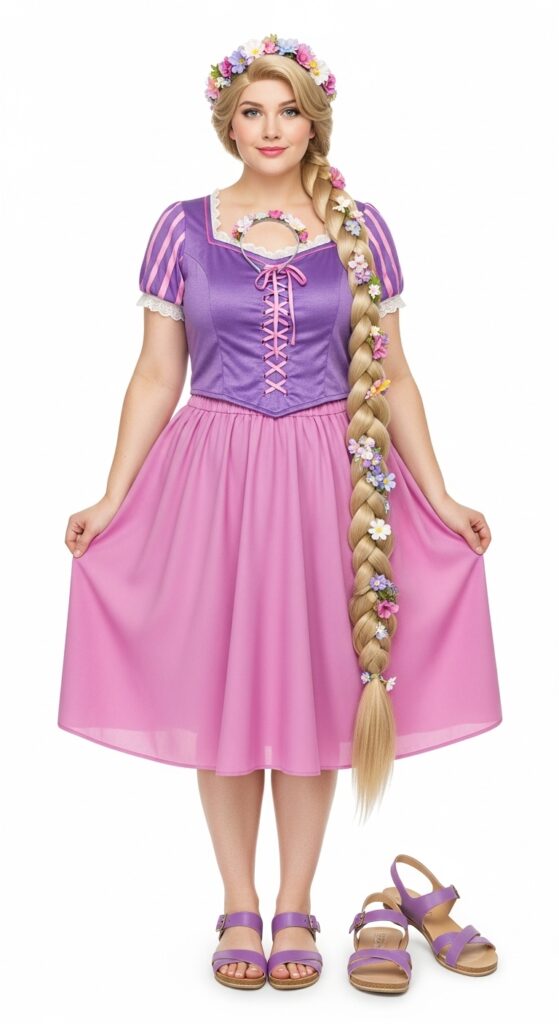 12 Plus Size Summer Disney Outfits Curvy Women Will Love 10 Rapunzel from Tangled