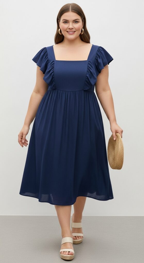 12 Plus Size Italian Summer Outfits for Curvy Women You’ll Love 12 Ruffled Sleeves Dress Playful and Feminine