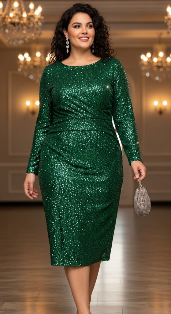 Sequin Midi Dress