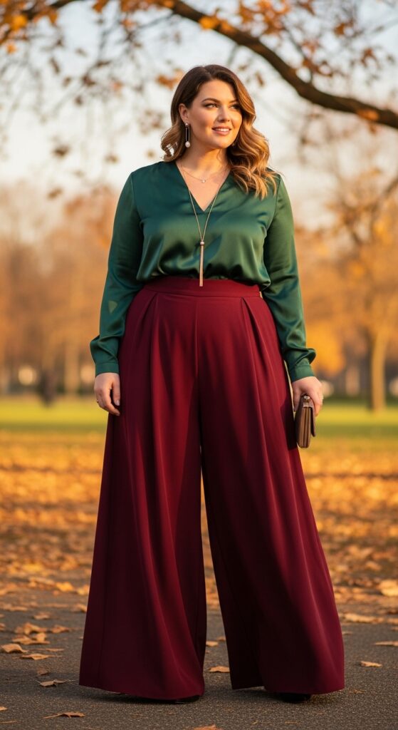 Silk Blouse & Palazzo Pants