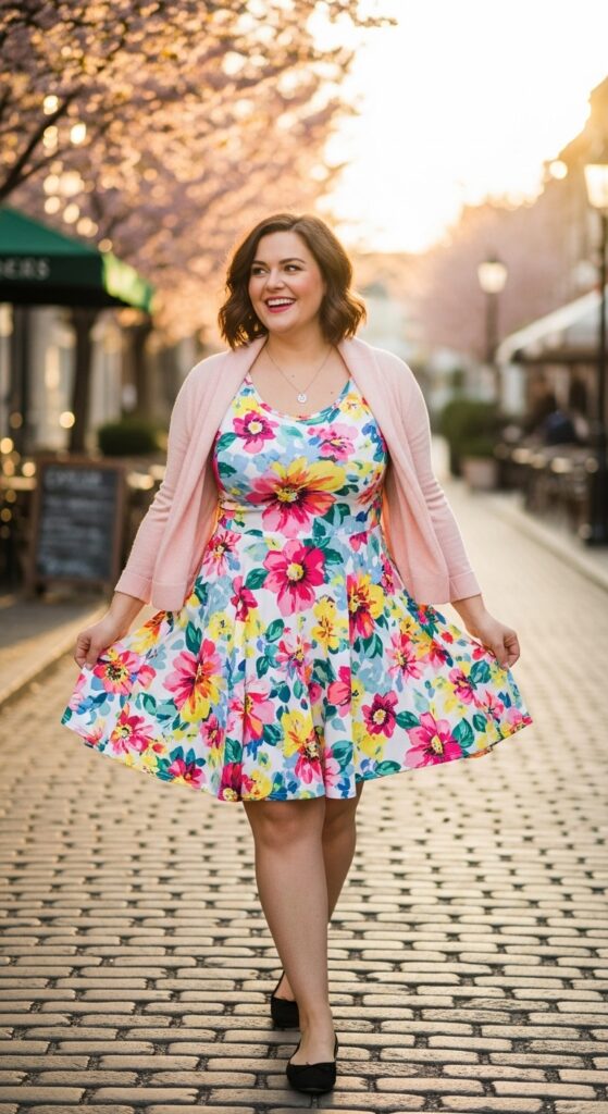 Skater Dress and Cardigan