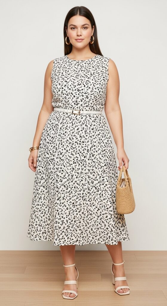 12 Classy Plus Size Summer Outfits Curvy Women Will Love 10 Sleeveless Midi Dress Effortlessly Elegant