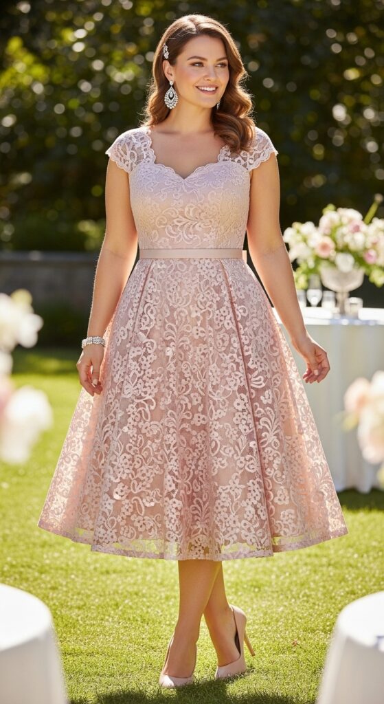 11 Stunning Plus Size Wedding Guest Dresses for Curvy Women That You’ll Love 11 Sophisticated Tea-Length Dress