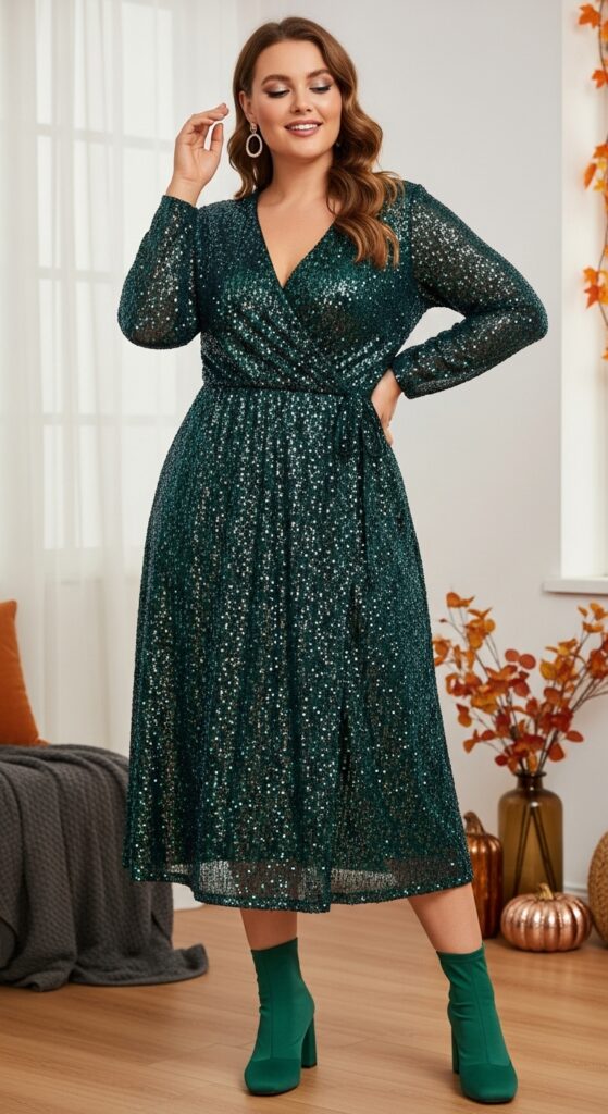 Sparkly Wrap Dress