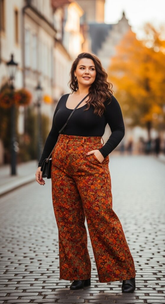 14 Plus Size Fall Travel Outfits for Comfort & Style on the Go 15 Statement Pants & a Simple Top