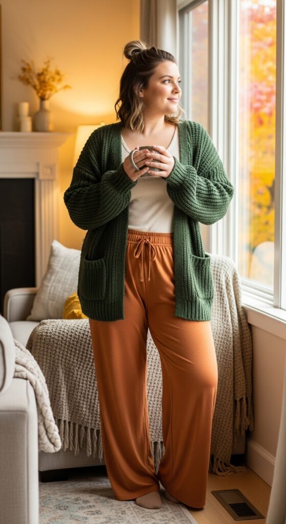 14 Plus Size Comfy Fall Outfits That Are Big on Style 12 Stretchy Wide-Leg Pants