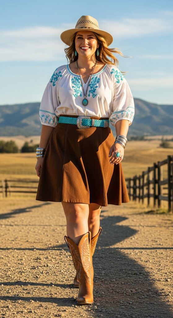 Suede Skirt Style