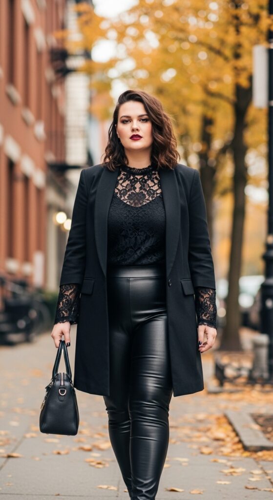 12 Plus Size Fall Alternative Outfits for the Confident, Curvy Woman 10 The All-Black Everything Ensemble