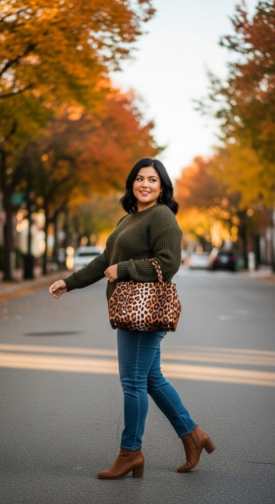 12 Plus Size Deep Autumn Outfits That Celebrate Your Rich Coloring 14 The Animal Print Accent