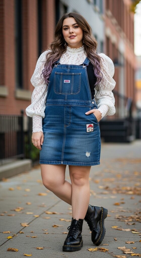 12 Plus Size Fall Alternative Outfits for the Confident, Curvy Woman 15 The Artistic Overall Dress