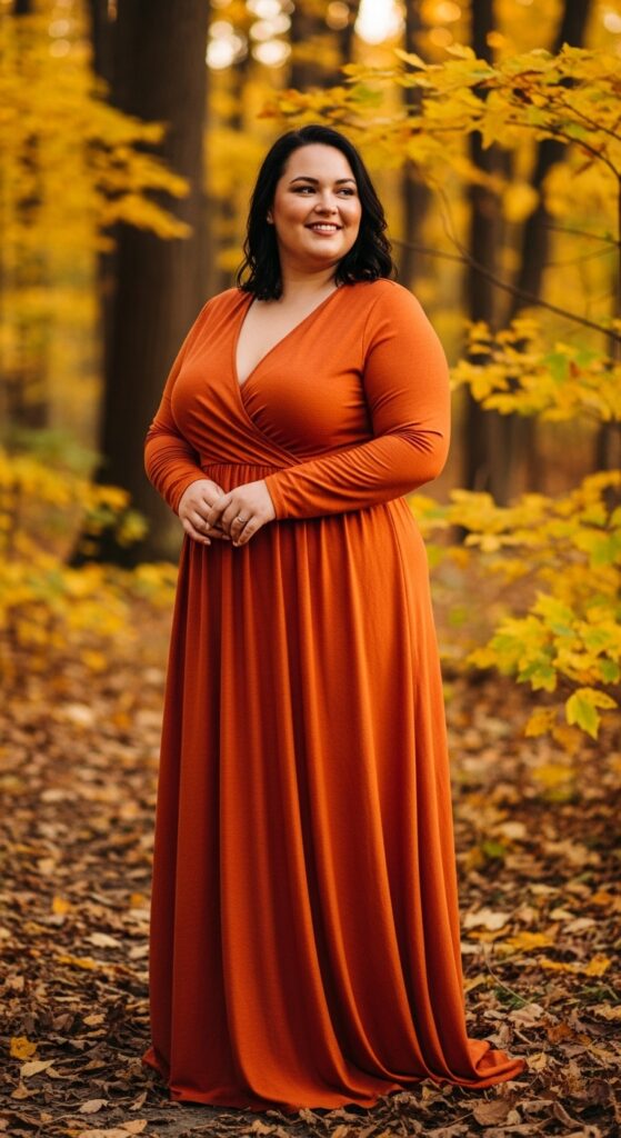 12 Plus Size Deep Autumn Outfits That Celebrate Your Rich Coloring 10 The Burnt Orange Statement