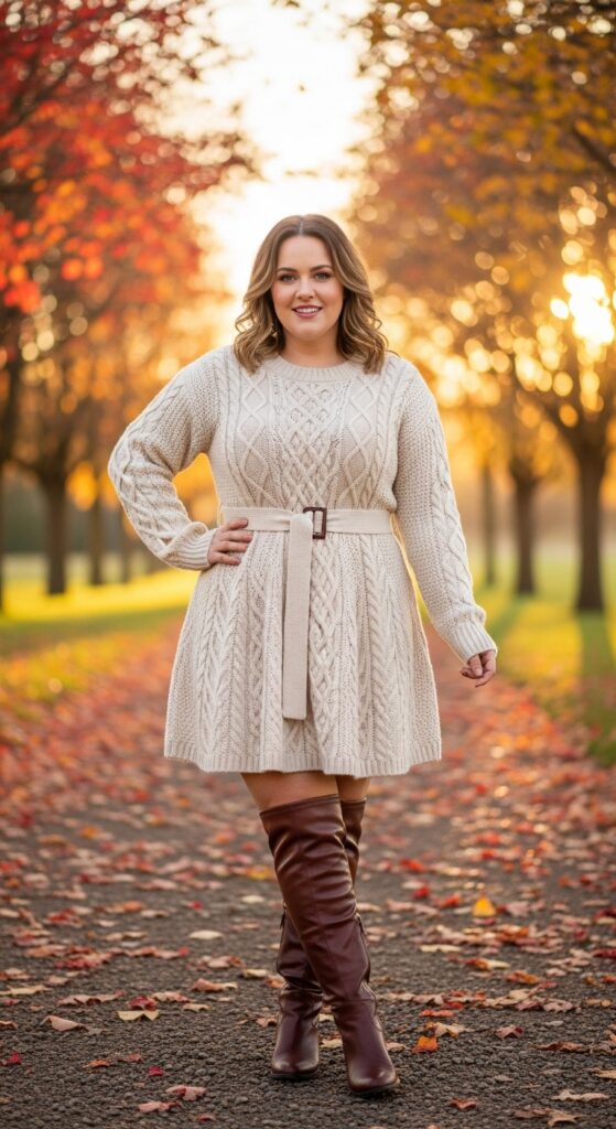 The Cable-Knit Sweater Dress
