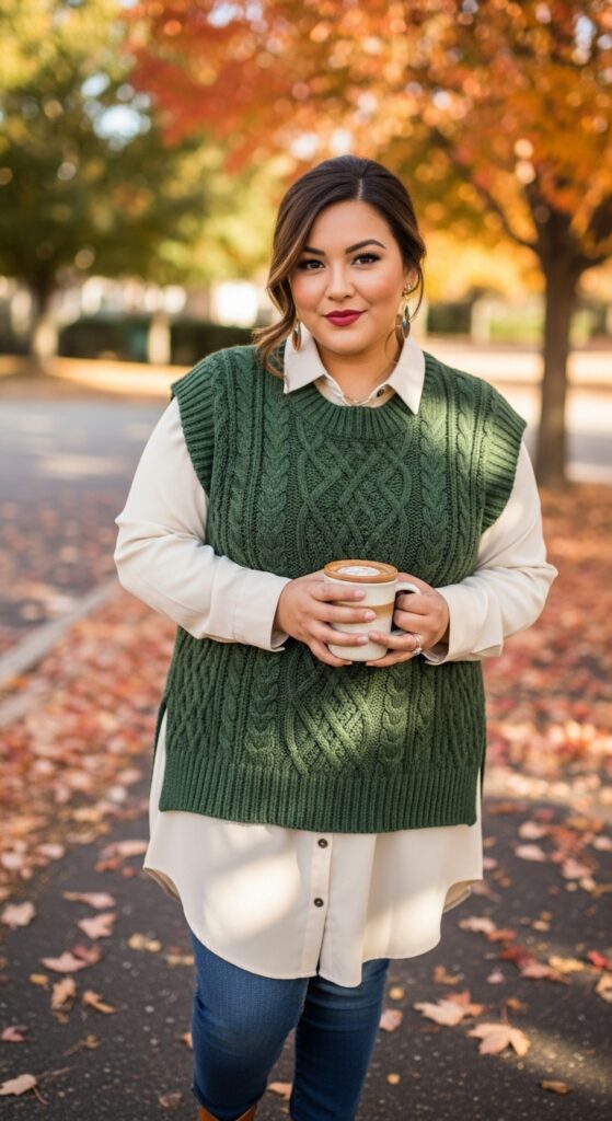 The Collared Dress and Sweater Vest