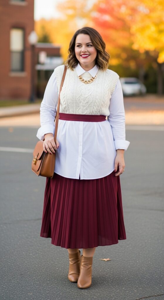 14 Plus Size Preppy Fall Outfits for Effortless, Polished Style 5 The Crisp White Button-Down