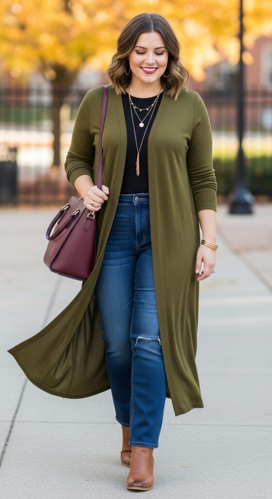 14 Plus Size Early Fall Outfits to Master the Season's First Cozy Vibes 15 The Duster Cardigan