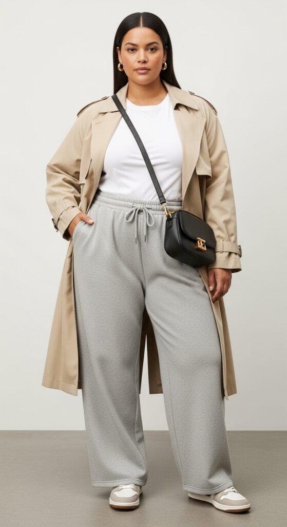 15 Plus Size Fall Inspiration Outfits to Ignite Your Style Confidence 4 The Elevated Athleisure Set