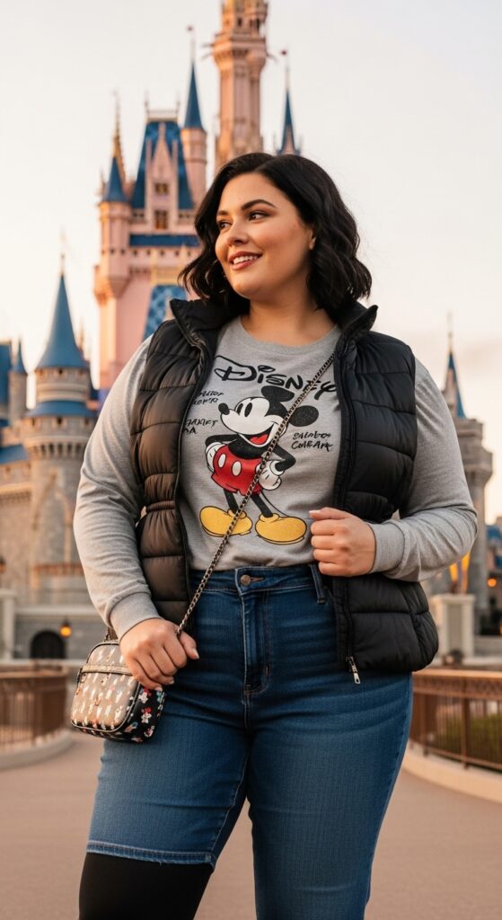 12 Plus Size Fall Disney Outfits for Magical Comfort and Style 14 The Evening Layers Ensemble