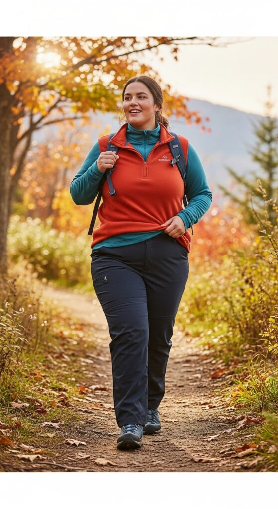 14 Plus Size Fall Hiking Outfits for Comfort & Confidence on the Trails 6 The Fleece Quarter-Zip