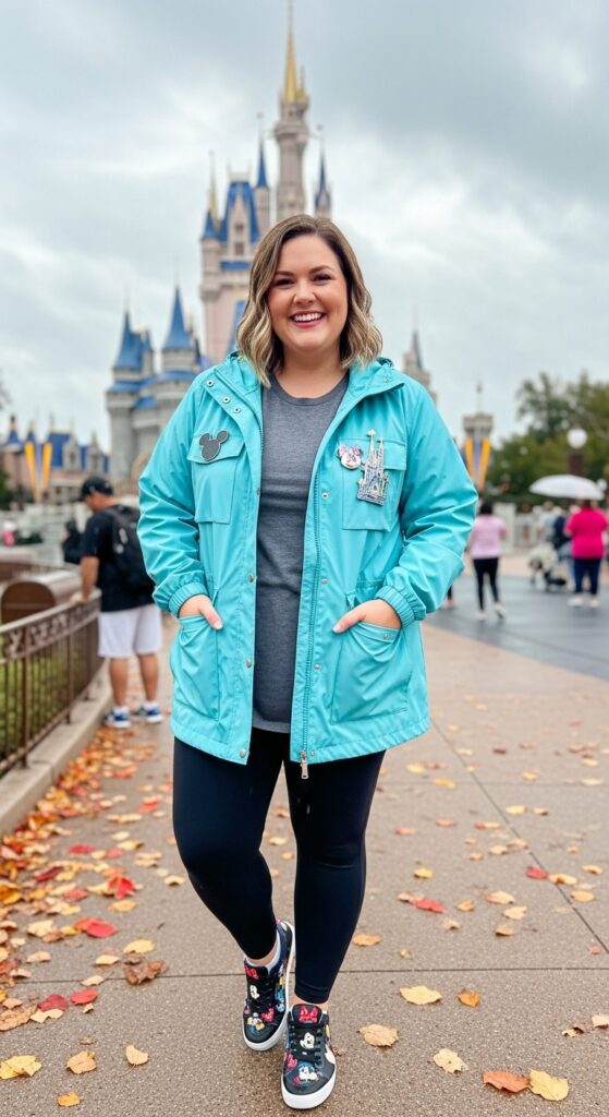 12 Plus Size Fall Disney Outfits for Magical Comfort and Style 7 The Lightweight Jacket Ensemble
