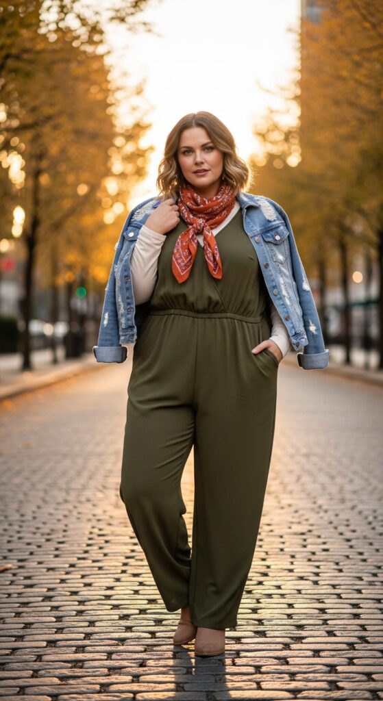 14 Plus Size Fall Transition Outfits to Master Every Temperature Swing 16 The Lightweight Jumpsuit