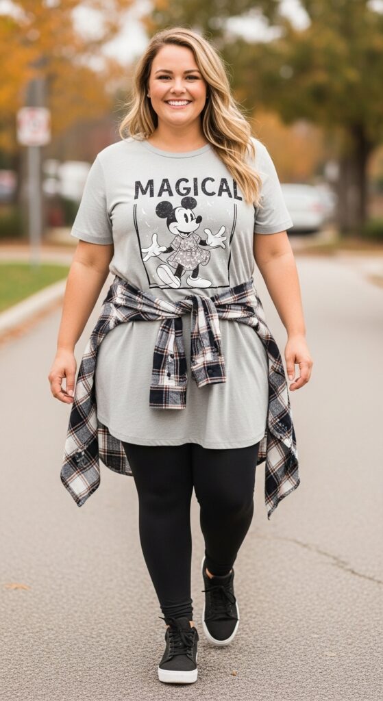 12 Plus Size Fall Disney Outfits for Magical Comfort and Style 4 The Magical Leggings and Tee Combo