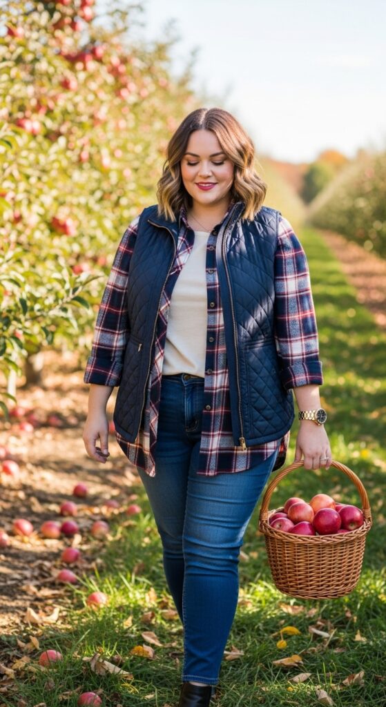 14 Plus Size Preppy Fall Outfits for Effortless, Polished Style 17 The Quilted Vest