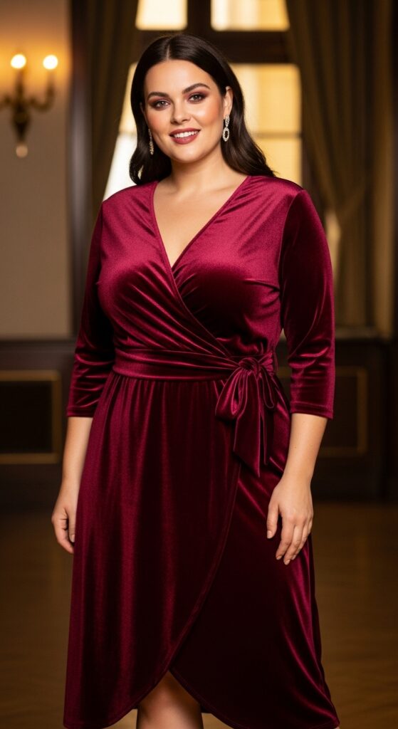 12 Plus Size Deep Autumn Outfits That Celebrate Your Rich Coloring 6 The Velvet Statement Dress