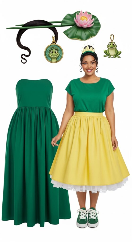 12 Plus Size Summer Disney Outfits Curvy Women Will Love 9 Tiana from The Princess and the Frog