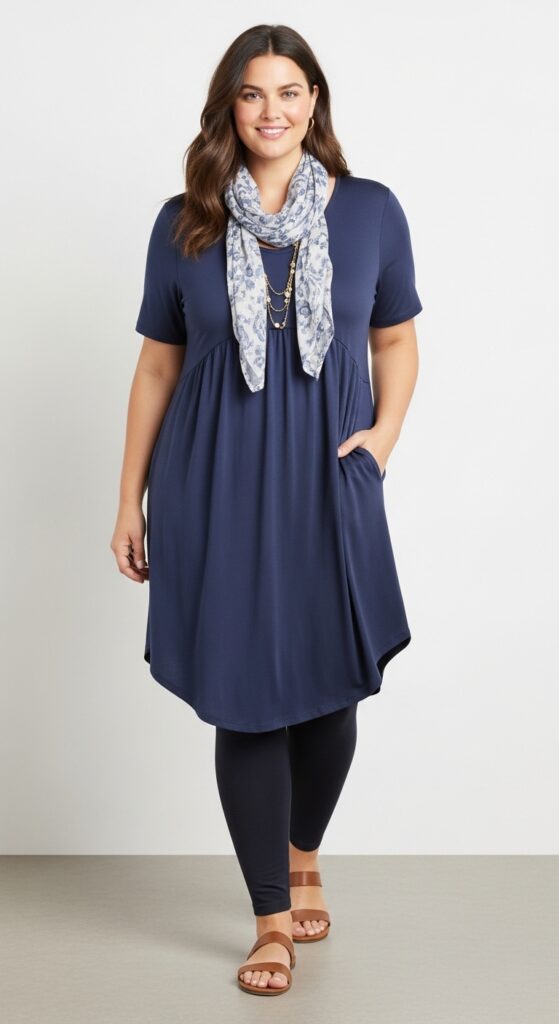 12 Plus Size Comfy Summer Outfits for Curvy Women 9 Tunic Dress