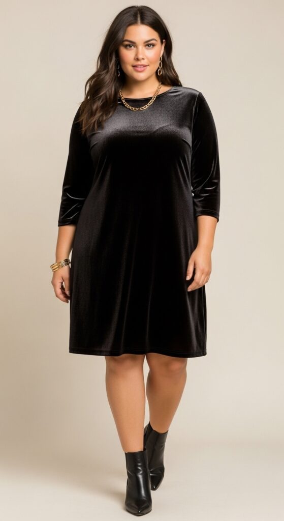 Velvet Shift Dress