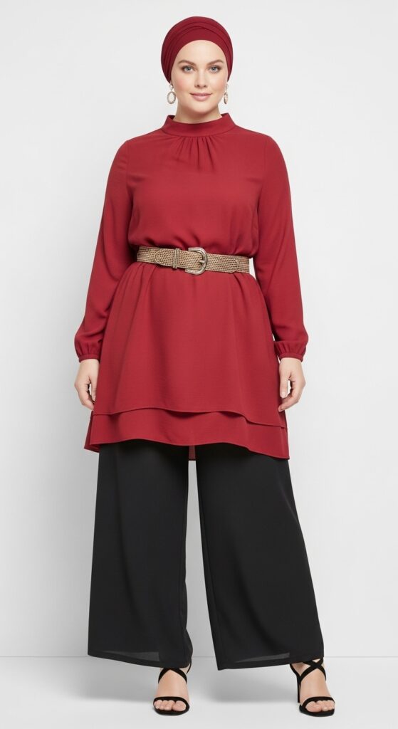 Wide-Leg Pants and Tunic Top