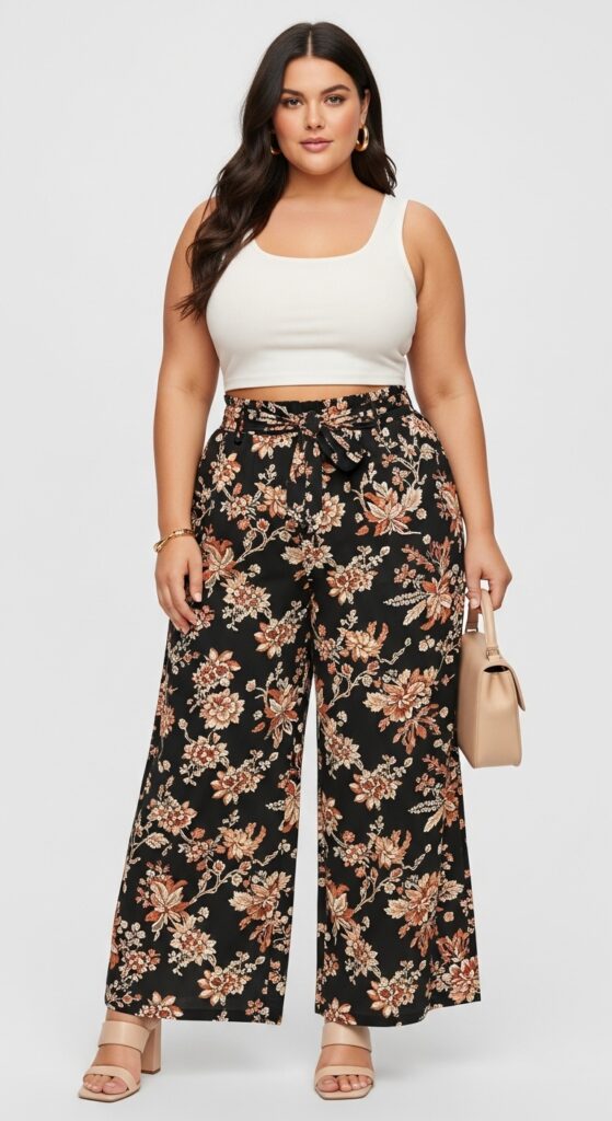 Wide-Legged Pants & Fitted Top Comfortable and Classy