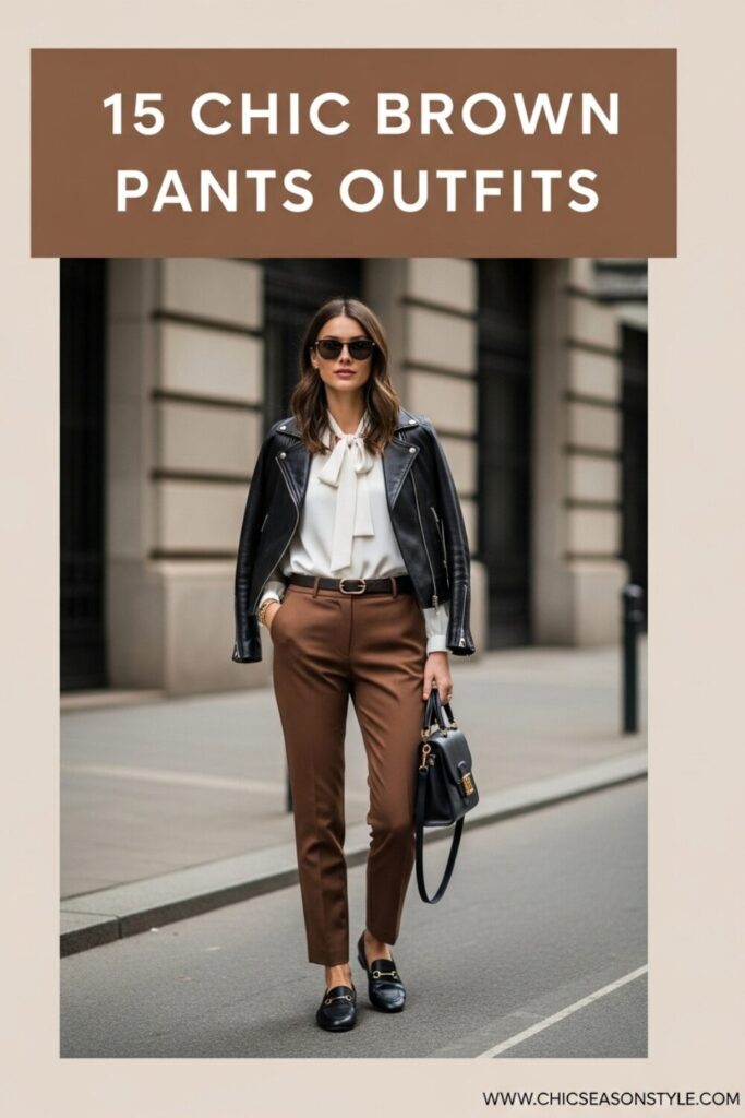 15 Chic Brown Pants Outfits for Style Boost