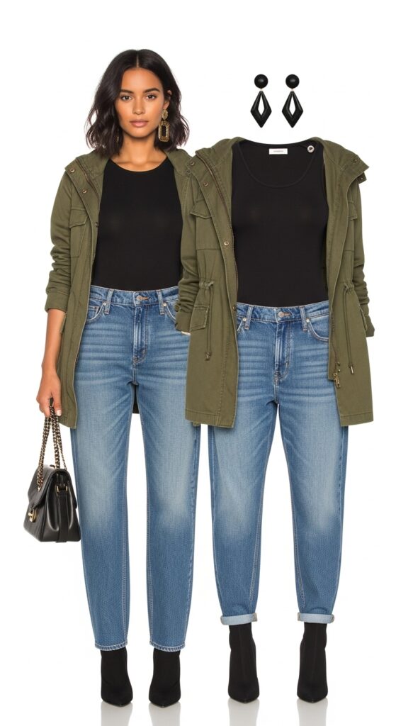 Bodysuit and Cargo Jacket