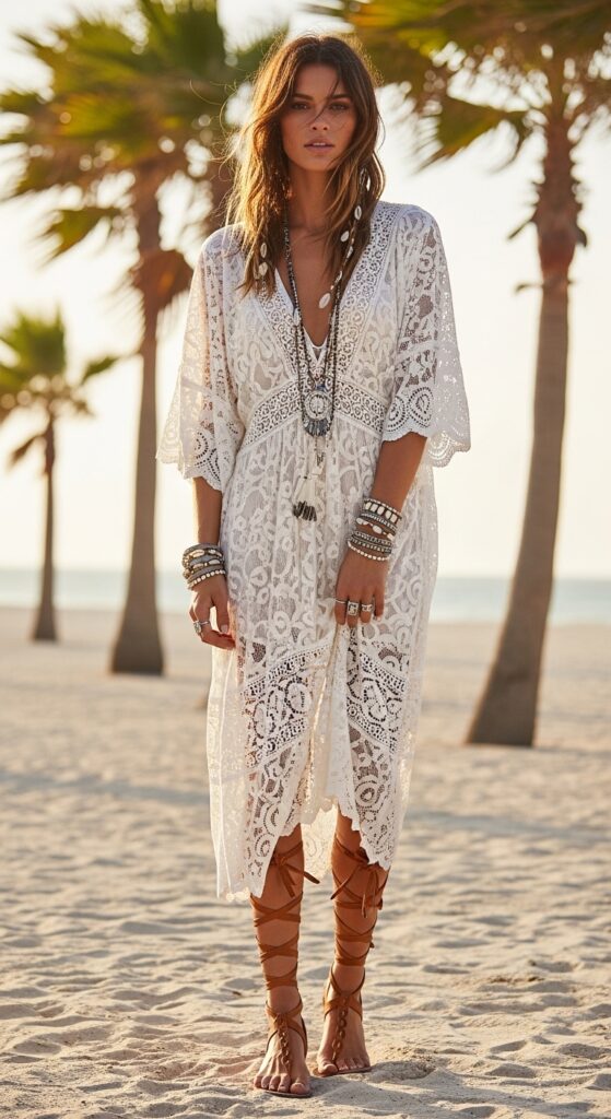 Boho Beach Dress Free-Spirited Vibes