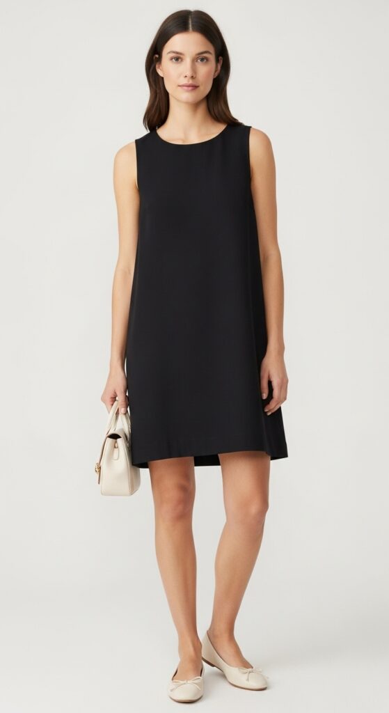10 Casual Interview Outfit Ideas That Strike The Perfect Balance 4 Casual Shift Dress with Ballet Flats