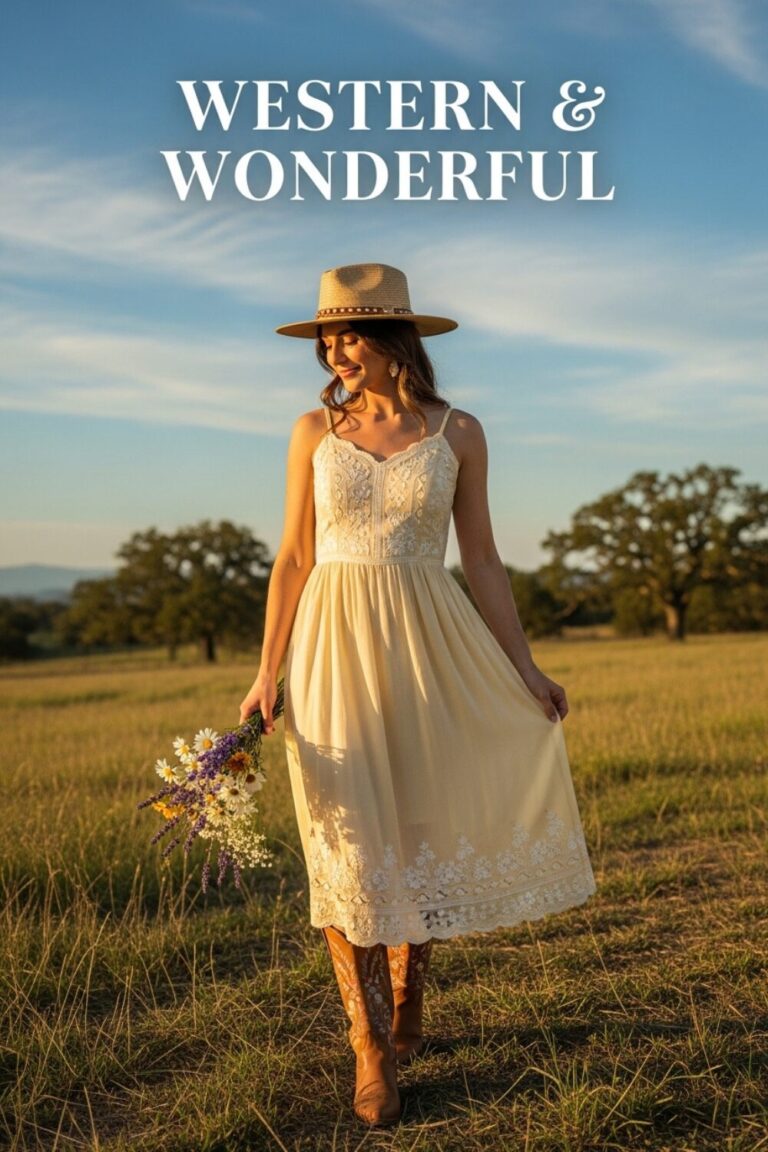 Dresses to Wear with Cowboy Boots 12 Stunning Looks