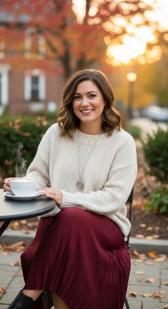 Fall Sweater and Skirt