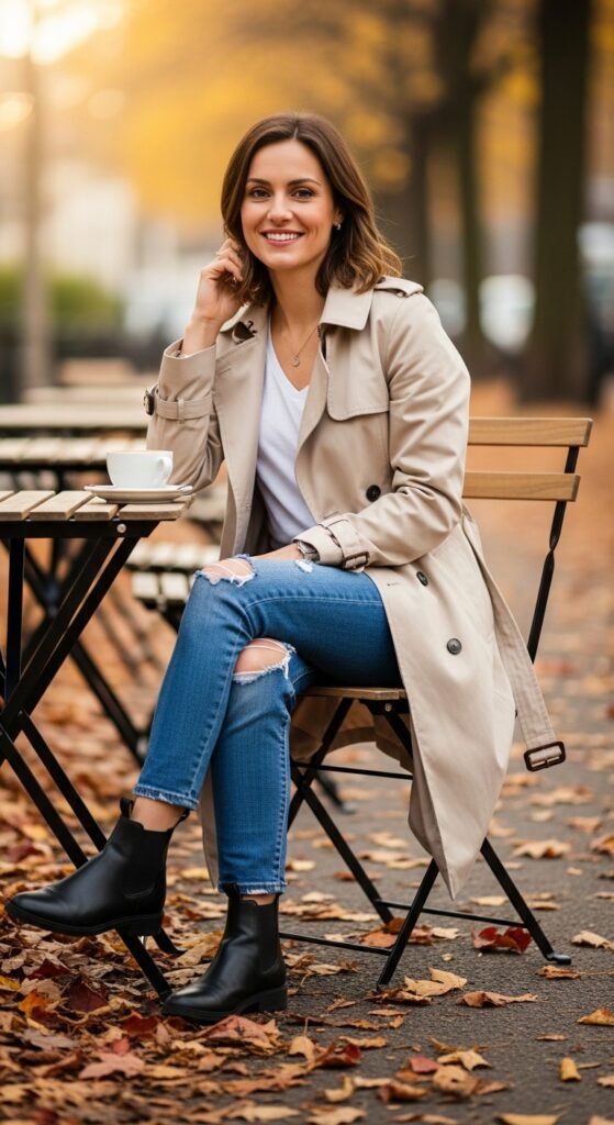 Fall Trench and Boots