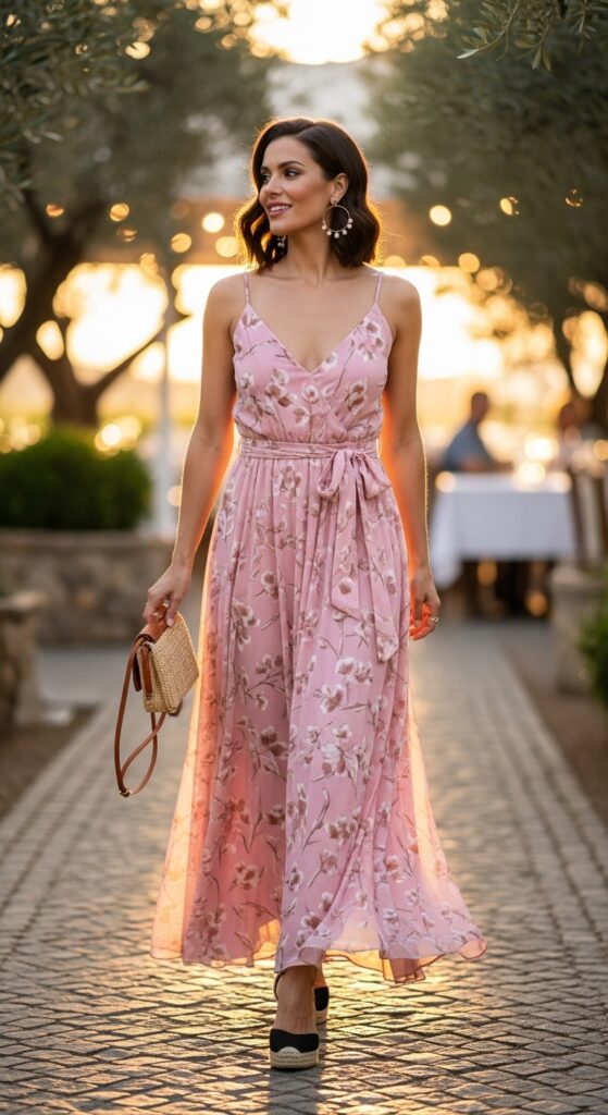 Flowy Pink Maxi Dress