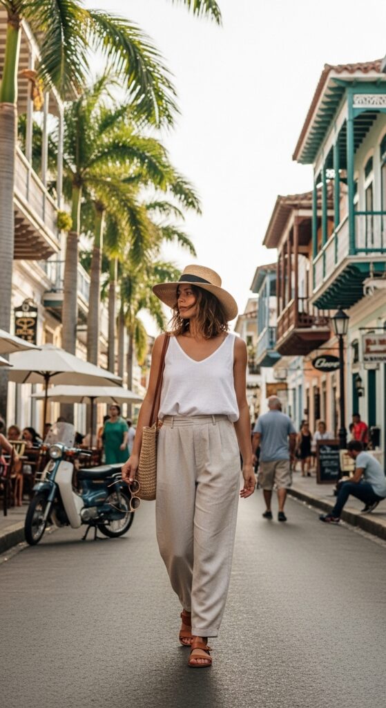 Flowy Tank Top and Wide-Leg Pants