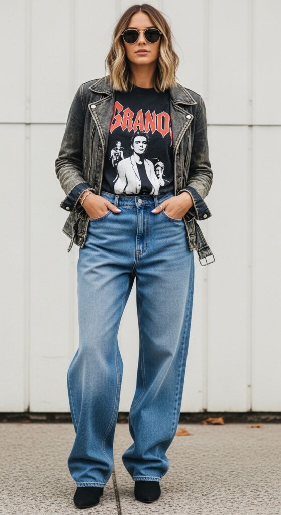 Graphic Tee and Jacket