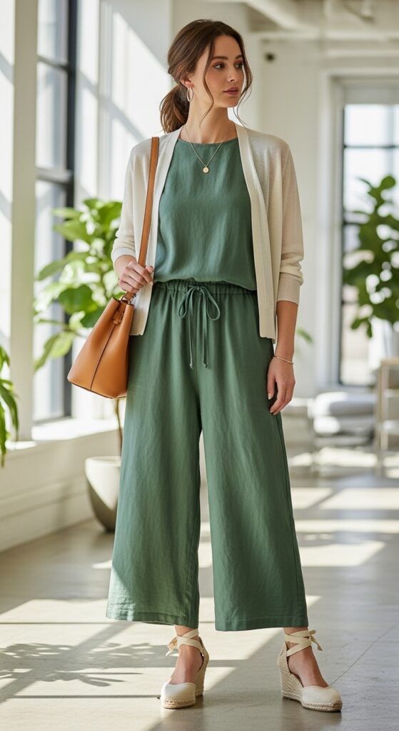 Jumpsuit with Cardigan